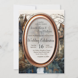 Vintage Altstadt Kunst Einladung