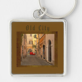Vintage, Altstadt, Oldtimer, Antik-Stil Schlüsselanhänger
