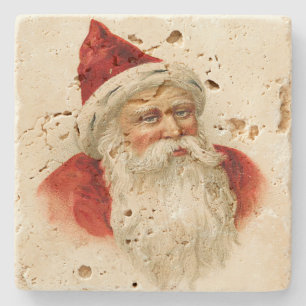 Vintage Altzeit Weihnachten Steinuntersetzer