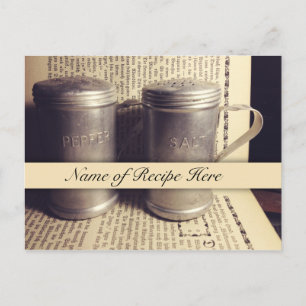 Vintage Aluminium Retro Inspiriert Lieblingsrezept Postkarte