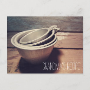 Vintage Aluminiummesskassenkarte Postkarte