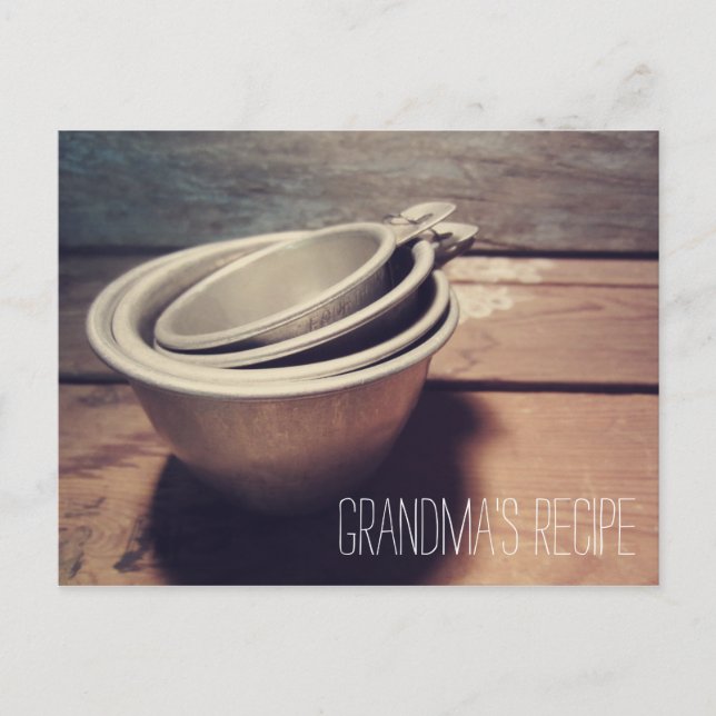 Vintage Aluminiummesskassenkarte Postkarte (Vorderseite)