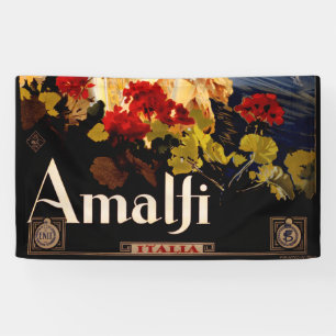 Vintage Amalfi Italia Reise-Grafikposter-Kunst Banner