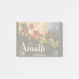 Vintage Amalfi Italia Reise-Grafikposter-Kunst Post-it Klebezettel