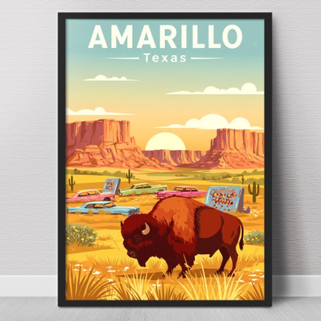 Vintage Amarillo Texas Poster (Von Creator hochgeladen)