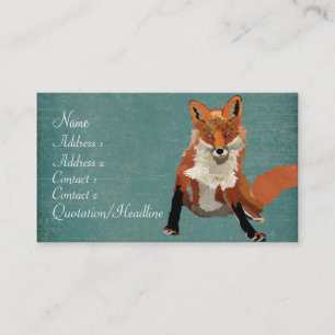 Vintage Amber Fox Visitenkarte