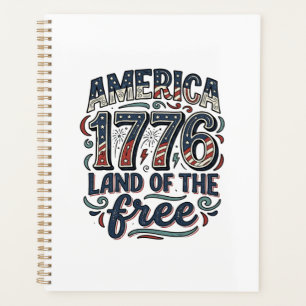 Vintage America 1776 Land der Freien Shirts-Design Planer