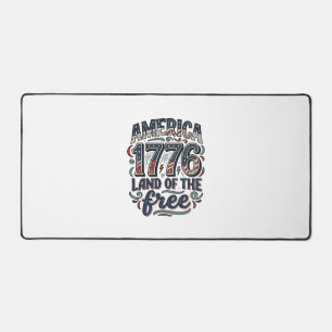 Vintage America 1776 Land der Freien Shirts-Design Schreibtischunterlage
