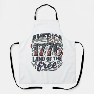 Vintage America 1776 Land der Freien Shirts-Design Schürze