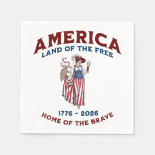 Vintage America 250. Jubiläum 1776-2026 Serviette