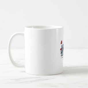 Vintage America Floral Butterfly Patriotisches Hem Kaffeetasse