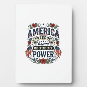 Vintage America Freiheit Patrioten-Shirt Design_1 Fotoplatte