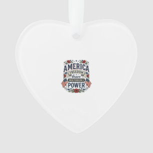 Vintage America Freiheit Patrioten-Shirt-Design_1 Ornament