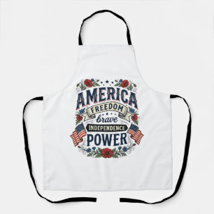 Vintage America Freiheit Patrioten-Shirt-Design_1 Schürze
