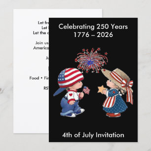 Vintage America Frohe 250. Geburtstagsfeier Einladung