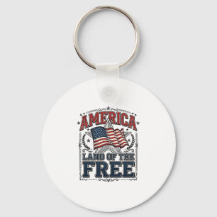 Vintage America Land der Freien Patriotes Shirt ( Schlüsselanhänger