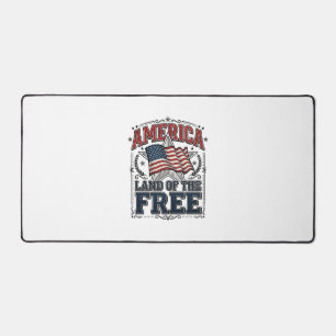 Vintage America Land Of The Free Patriotisches T-S Schreibtischunterlage