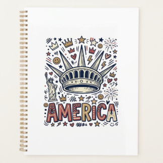 Vintage America Liberty Crown Patriotes T-Shirt De Planer