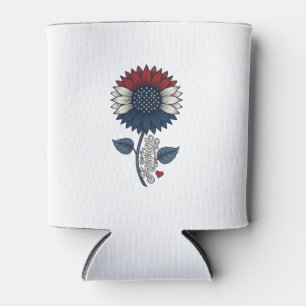 Vintage America Sonnenblume Patriotisches Shirt-De Dosenkühler