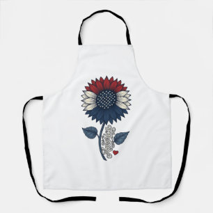 Vintage America Sonnenblume Patriotisches Shirt-De Schürze