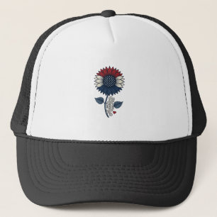 Vintage America Sonnenblume Patriotisches Shirt-De Truckerkappe