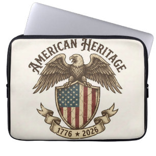 Vintage American Eagle Schild 2026 Semiquincentenn Laptopschutzhülle