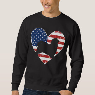 Vintage American Flag 4. Juli Havanese Vater Mutte Sweatshirt
