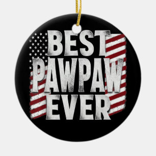 Vintage American Flag Best Pawpaw Ever Geschenk fü Keramik Ornament