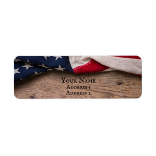 Vintage American Flag Border