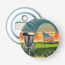Vintage American Flag Disk Golf Vintag Sun Flaschenöffner