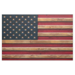 Vintage American Flag Holz-Look Stoff
