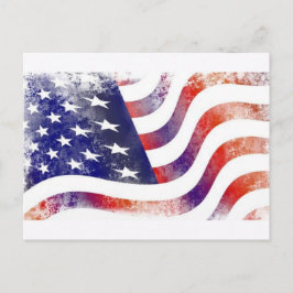 Vintage American Flag Postkarte