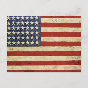 Vintage American Flag Postkarte