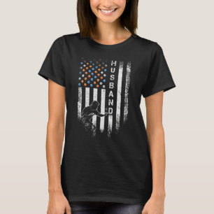 Vintage American Flag Proud Ping Pong Husband Tabl T-Shirt