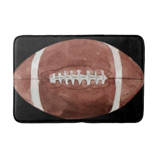 Vintage American Football Wasserfarben-Kunst Badematte
