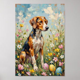 Vintage American Foxhound Osterkunst Poster