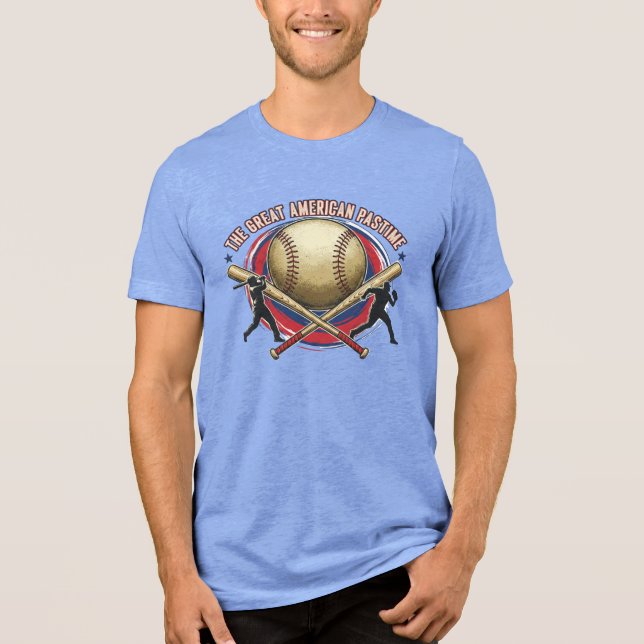 Vintage American Pastime Baseball Tri-Blend Tee (Vorderseite)