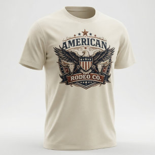 Vintage American Rodeo Co Patriotisch T-Shirt
