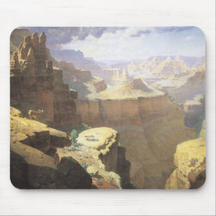 Vintage American West Art, Grand Canyon von Leigh Mousepad
