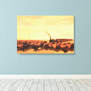 Vintage American West, aufgehalten von NH Trotter Leinwanddruck