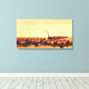 Vintage American West, aufgehalten von NH Trotter Leinwanddruck