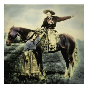 Vintage American West Caballero Liebe Fotodruck