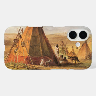 Vintage American West, Tipis in der Prärie von Bod iPhone 16 Hülle