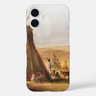 Vintage American West, Tipis in der Prärie von Bod iPhone 16 Hülle