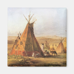Vintage American West, Tipis in der Prärie von Bod Magnet