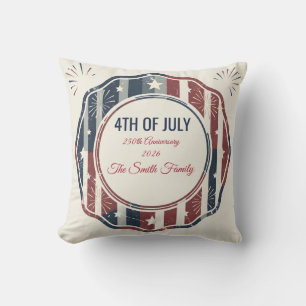 Vintage Americana 4. Juli Patriotischer Abzeichen Kissen