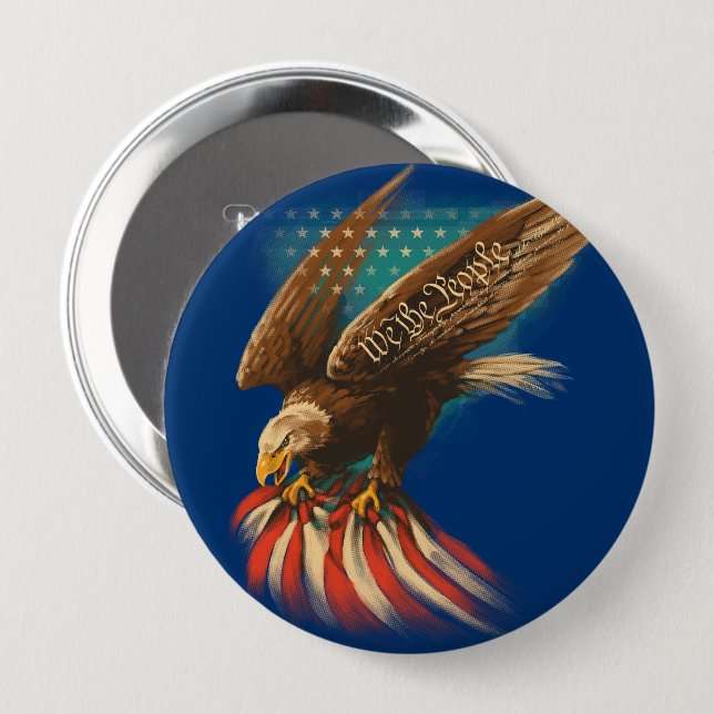 Vintage Americana Button (Vorne & Hinten)