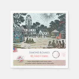 Vintage-Americana-County-Fair-Partydekoration Serviette