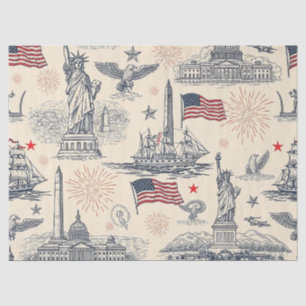 Vintage-Americana-Feuerwerk-Szene (2) Seidenpapier