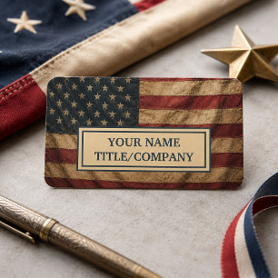 Vintage-Americana-Flaggen Firmenname  Visitenkarte